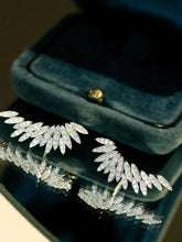 Load image into Gallery viewer, LUOWEND 18K White or Yellow Gold Natural Diamond Earrings for Women