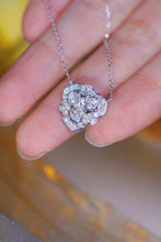 Load image into Gallery viewer, LUOWEND 18K White Gold Real Natural Diamond Pendant Necklace for Women