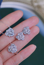 Load image into Gallery viewer, LUOWEND 18K White Gold Real Natural Diamond Pendant Necklace for Women