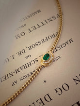 Load image into Gallery viewer, LUOWEND 18K Yellow Gold Real Natural Sapphire&Emerald Necklace for Women