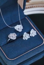 Load image into Gallery viewer, LUOWEND 18K White Gold Real Natural Diamond Pendant Necklace for Women