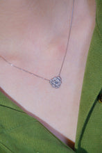 Load image into Gallery viewer, LUOWEND 18K White Gold Real Natural Diamond Pendant Necklace for Women