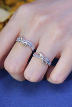 Load image into Gallery viewer, LUOWEND 18K White and Yellow Gold Real Natural Diamond Ring for Women