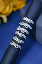 Load image into Gallery viewer, LUOWEND 18K White and Yellow Gold Real Natural Diamond Ring for Women