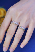 Load image into Gallery viewer, LUOWEND 18K White and Yellow Gold Real Natural Diamond Ring for Women