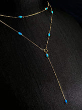 Load image into Gallery viewer, LUOWEND 18K Yellow Gold Real Natural Opal Necklace for Women