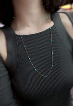 Load image into Gallery viewer, LUOWEND 18K Yellow Gold Real Natural Opal Necklace for Women