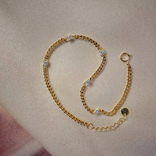 Load image into Gallery viewer, LUOWEND 18K Yellow Gold Real Natural Diamond or Emerald Bracelet for Women