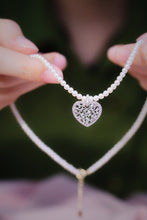 Load image into Gallery viewer, LUOWEND 18K White Gold Real Natural Diamond Pendant Necklace for Women