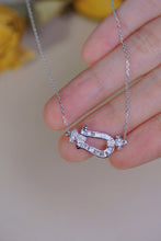 Load image into Gallery viewer, LUOWEND 18K White or Yellow Gold Real Natural Diamond Pendant Necklace for Women