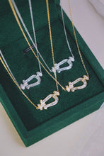 Load image into Gallery viewer, LUOWEND 18K White or Yellow Gold Real Natural Diamond Pendant Necklace for Women