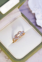 Load image into Gallery viewer, LUOWEND 18K Rose Gold Real Natural Diamond Ring for Women