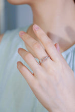 Load image into Gallery viewer, LUOWEND 18K Rose Gold Real Natural Diamond Ring for Women