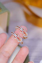 Load image into Gallery viewer, LUOWEND 18K Rose Gold Real Natural Diamond Ring for Women