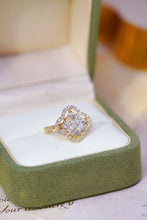 Load image into Gallery viewer, LUOWEND 18K Yellow Gold Real Natural Diamond Ring for Women