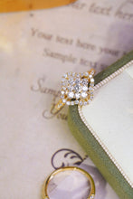 Load image into Gallery viewer, LUOWEND 18K Yellow Gold Real Natural Diamond Ring for Women