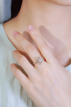 Load image into Gallery viewer, LUOWEND 18K Yellow Gold Real Natural Diamond Ring for Women