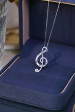 Load image into Gallery viewer, LUOWEND 18K White Gold Real Natural Diamond Pendant Necklace for Women