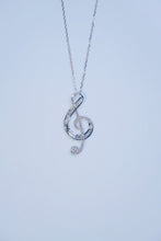 Load image into Gallery viewer, LUOWEND 18K White Gold Real Natural Diamond Pendant Necklace for Women