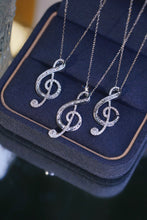 Load image into Gallery viewer, LUOWEND 18K White Gold Real Natural Diamond Pendant Necklace for Women