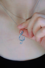 Load image into Gallery viewer, LUOWEND 18K White Gold Real Natural Diamond Pendant Necklace for Women