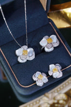 Load image into Gallery viewer, LUOWEND 18K White Gold Real Natural Yellow Diamond Pendant Necklace for Women