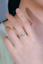 Load image into Gallery viewer, LUOWEND 18K White Gold Real Natural Yellow Diamond Ring for Women