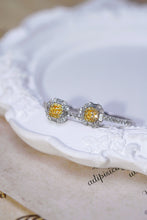 Load image into Gallery viewer, LUOWEND 18K White Gold Real Natural Yellow Diamond Ring for Women