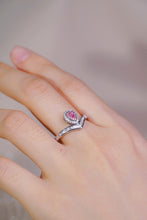 Load image into Gallery viewer, LUOWEND 18K White Gold Real Natural Pink Diamond Ring for Women
