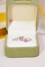 Load image into Gallery viewer, LUOWEND 18K White Gold Real Natural Pink Diamond Ring for Women