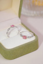 Load image into Gallery viewer, LUOWEND 18K White Gold Real Natural Pink Diamond Ring for Women