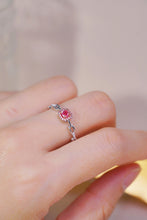 Load image into Gallery viewer, LUOWEND 18K White Gold Real Natural Pink Diamond Ring for Women