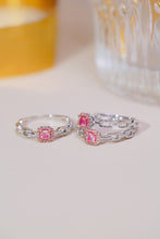Load image into Gallery viewer, LUOWEND 18K White Gold Real Natural Pink Diamond Ring for Women