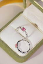 Load image into Gallery viewer, LUOWEND 18K White Gold Real Natural Pink Diamond Ring for Women