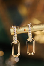 Load image into Gallery viewer, LUOWEND 18K Yellow Gold Natural Diamond Earrings for Women