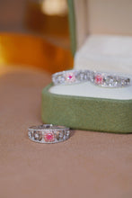 Load image into Gallery viewer, LUOWEND 18K White Gold Real Natural Pink Diamond Ring for Women