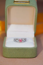 Load image into Gallery viewer, LUOWEND 18K White Gold Real Natural Pink Diamond Ring for Women