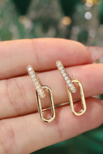 Load image into Gallery viewer, LUOWEND 18K Yellow Gold Natural Diamond Earrings for Women