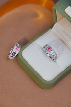 Load image into Gallery viewer, LUOWEND 18K White Gold Real Natural Pink Diamond Ring for Women