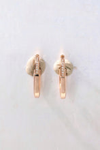 Load image into Gallery viewer, LUOWEND 18K Rose Gold Natural Diamond Earrings for Women