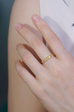 Load image into Gallery viewer, LUOWEND 18K White Gold Real Natural Yellow Diamond Ring for Women