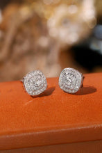 Load image into Gallery viewer, LUOWEND 18K White Gold Natural Diamond Earrings for Women