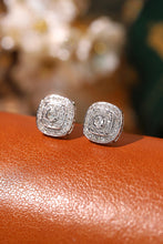 Load image into Gallery viewer, LUOWEND 18K White Gold Natural Diamond Earrings for Women