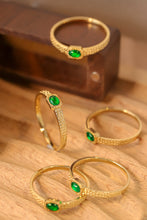 Load image into Gallery viewer, LUOWEND 18K Yellow Gold Natural Emerald Ring for Women