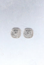 Load image into Gallery viewer, LUOWEND 18K White Gold Natural Diamond Earrings for Women