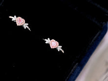 Load image into Gallery viewer, LUOWEND 18K White Gold Real Natural Pink Diamond Ring for Women
