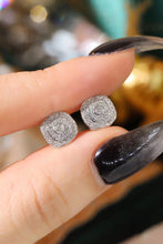 Load image into Gallery viewer, LUOWEND 18K White Gold Natural Diamond Earrings for Women
