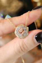 Load image into Gallery viewer, LUOWEND 18K White+Yellow+Rose Gold Natural Diamond Necklace for Women