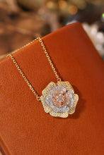 Load image into Gallery viewer, LUOWEND 18K White+Yellow+Rose Gold Natural Diamond Necklace for Women