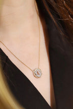 Load image into Gallery viewer, LUOWEND 18K White+Yellow+Rose Gold Natural Diamond Necklace for Women